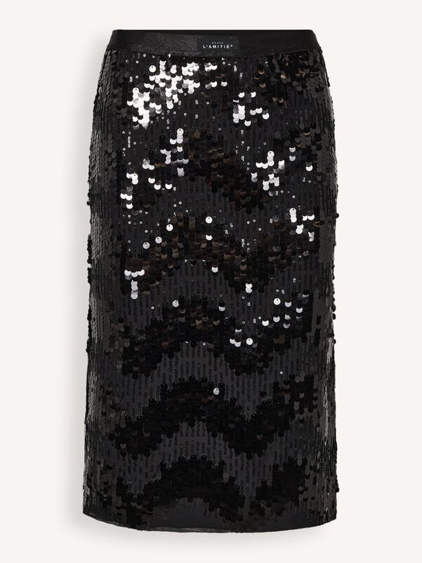 Mirror Sequin Pencil Skirt Geweven pailletten rok