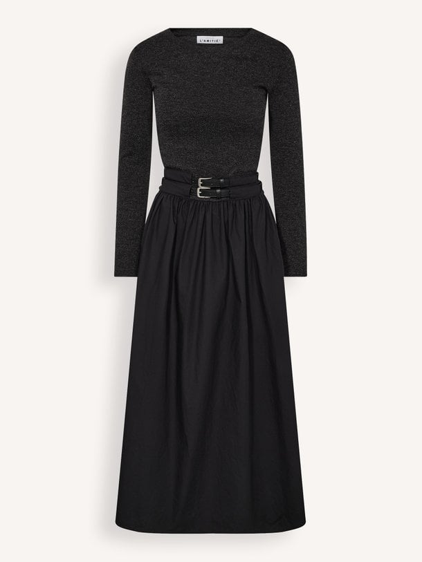 Hailey Mix Belt Dress Hailey, viscosemix jurk