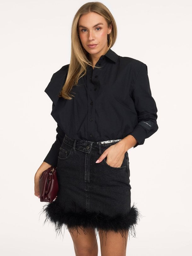 Cosmopolitan Drape Shirt Katoenen blouse