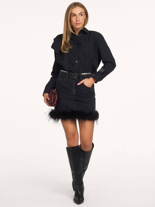 Cosmopolitan Drape Shirt Katoenen blouse