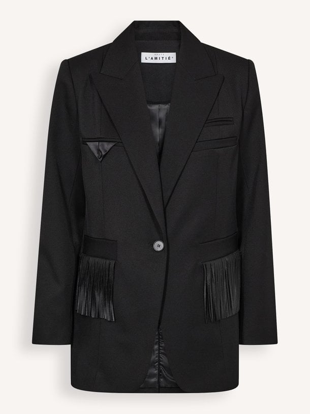 Premiere Fringe Blazer Geweven blazer met franjes