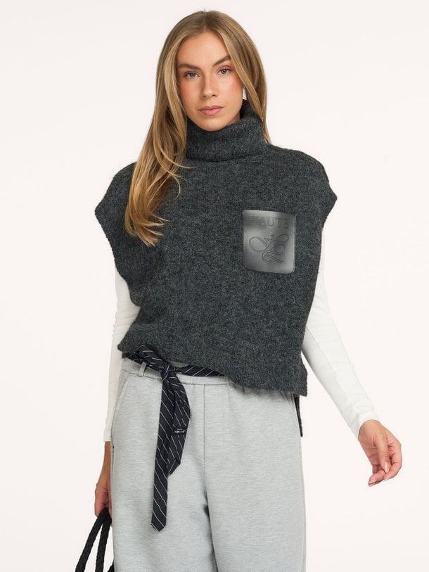 Darcia Pocket Knit Vest Darcia, wolmix spencer