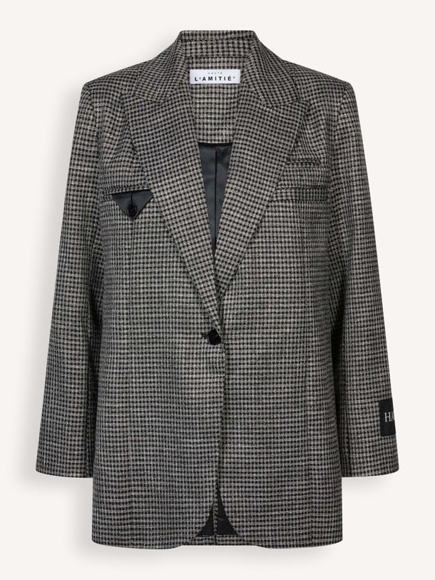 Viscosemix geruite blazer