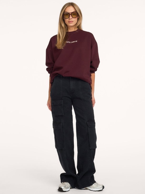 Denim Cargo Tall Pant High waist wide leg cargo jeans