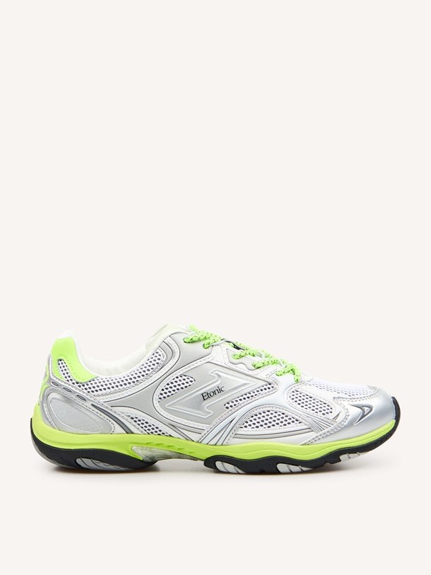 Elite Low, lederen mesh metallic sneakers