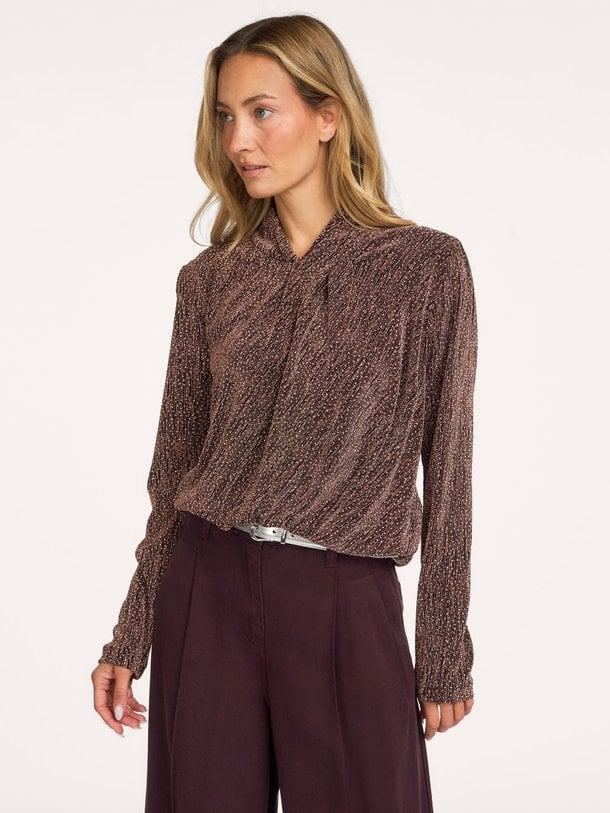 BLISS Ysane, jersey top met strass
