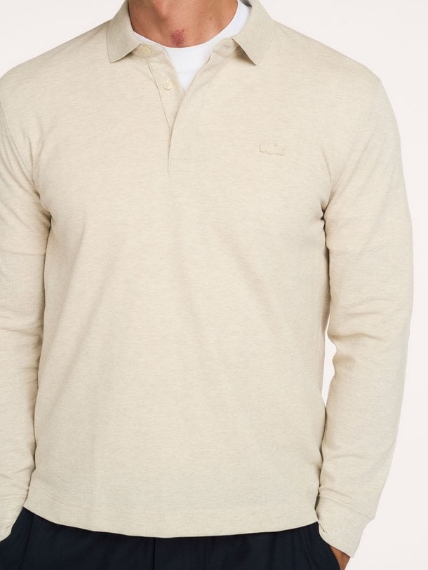 1HP4 Men's L/S polo 07 Katoenmix logo polo