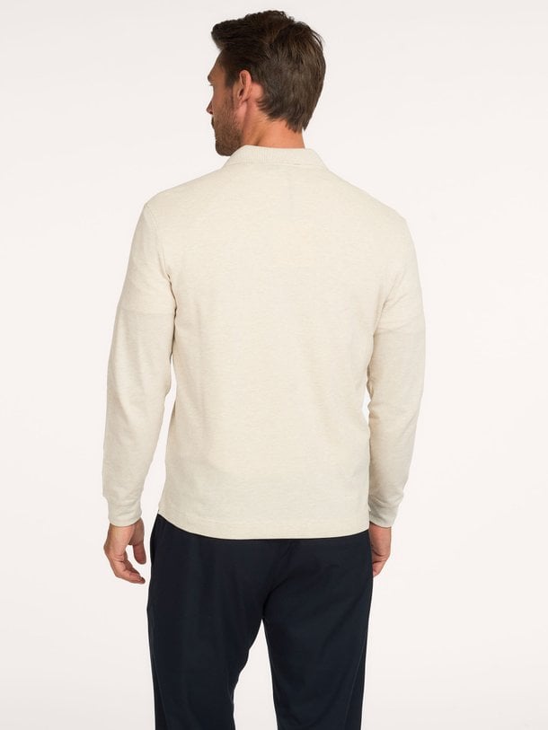 1HP4 Men's L/S polo 07 Katoenmix logo polo