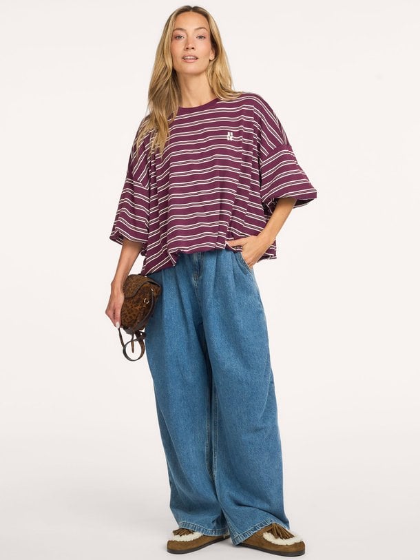 Micah, high waist barrel fit jeans