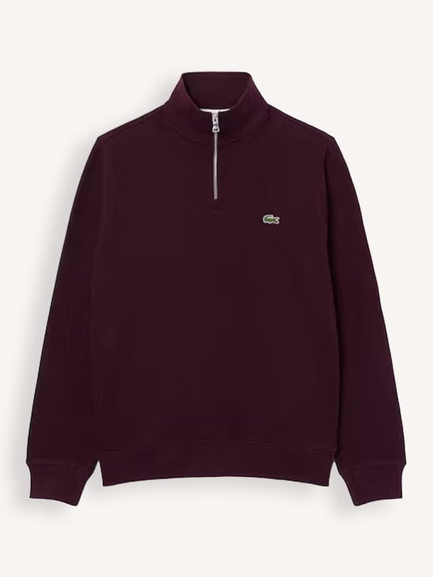 Katoenen half zip trui
