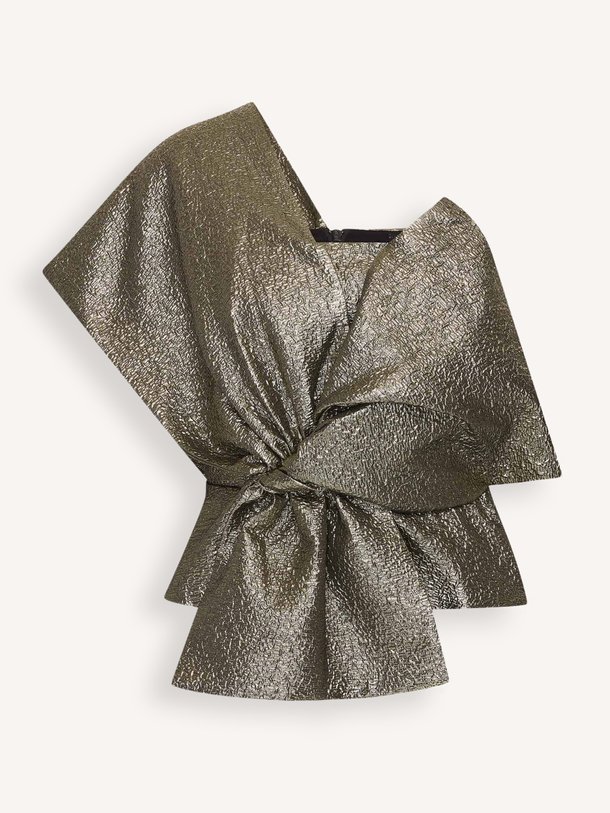 jula gold top Jula, geweven one shoulder top