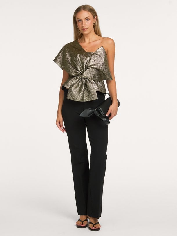 jula gold top Jula, geweven one shoulder top