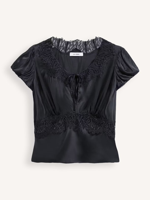 IOEfia Top Efia, viscosemix top met kant