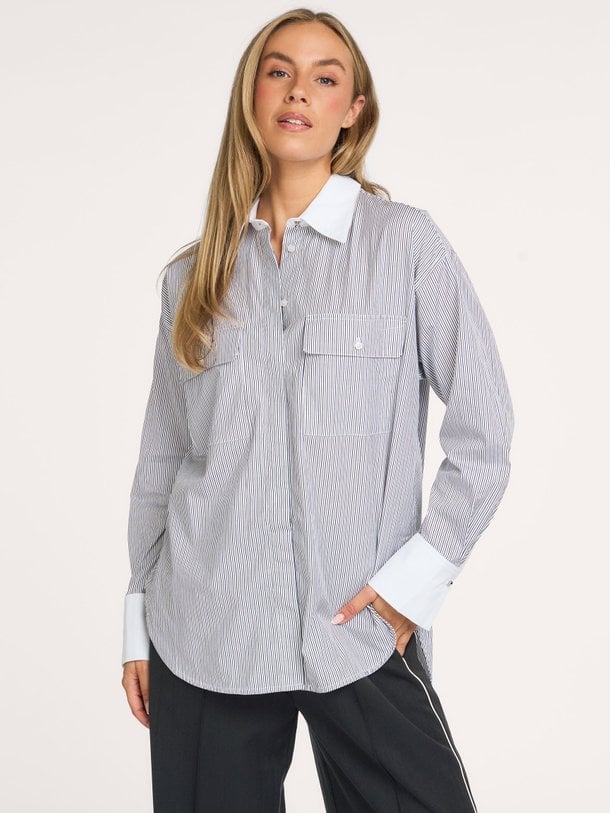 IOMyrtleRose Top MyrtleRose, katoenen gestreepte blouse