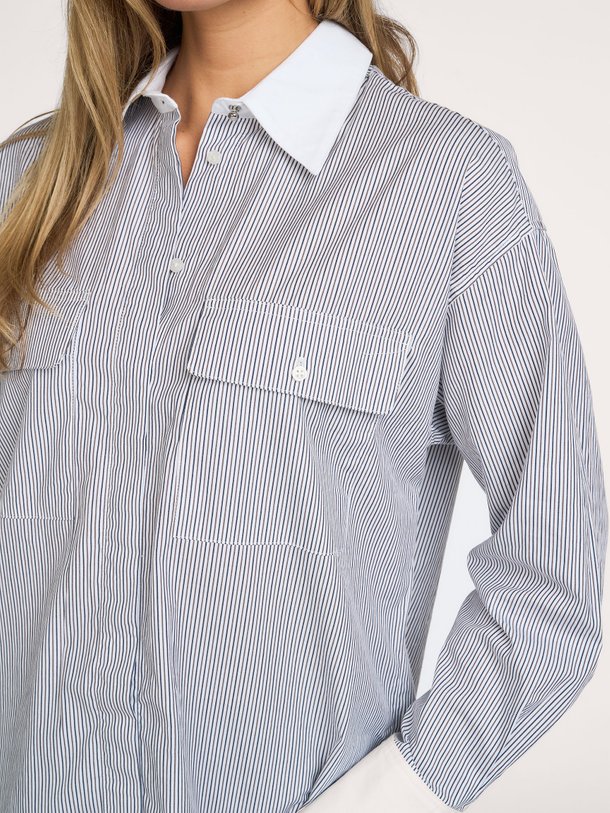 IOMyrtleRose Top MyrtleRose, katoenen gestreepte blouse