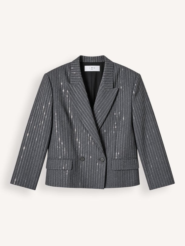 Bay, viscosemix blazer met pailletten