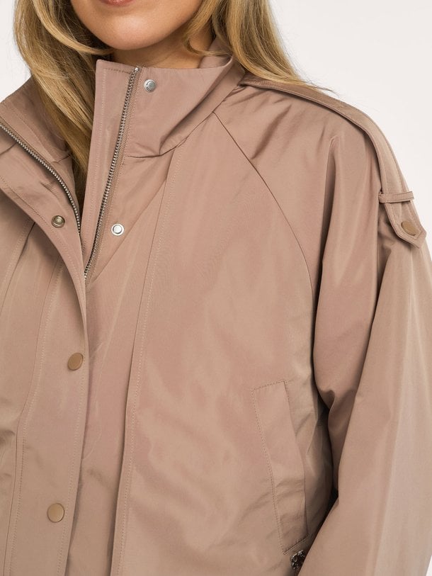 Duane cape cropped trenchcoat Duane, geweven cropped trenchcoat