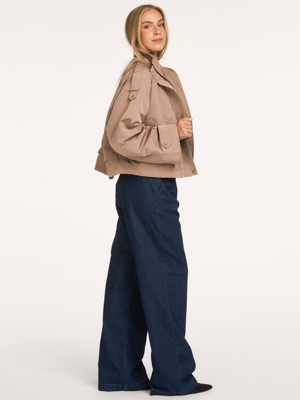 Duane cape cropped trenchcoat Duane, geweven cropped trenchcoat