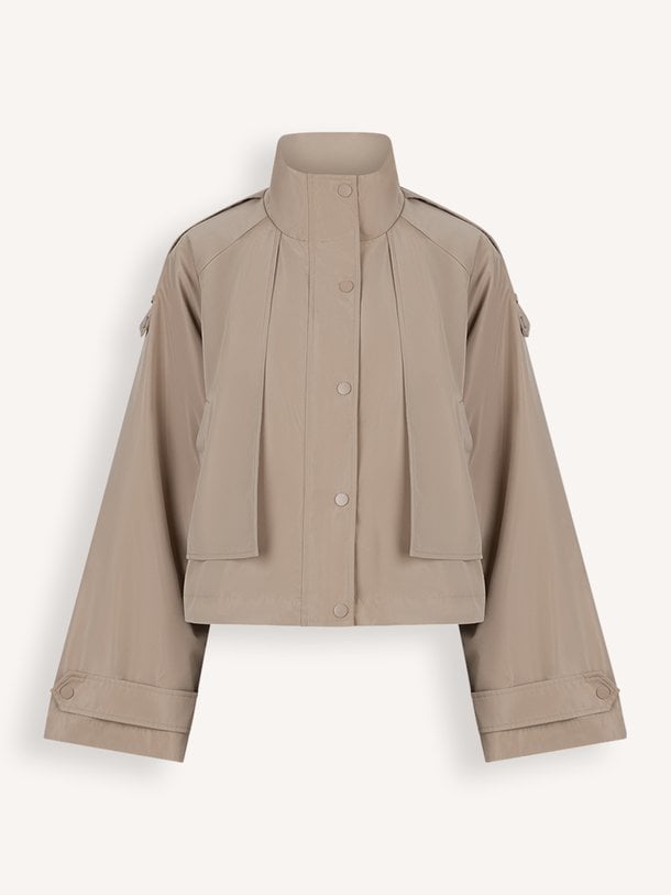 Duane cape cropped trenchcoat Duane, geweven cropped trenchcoat