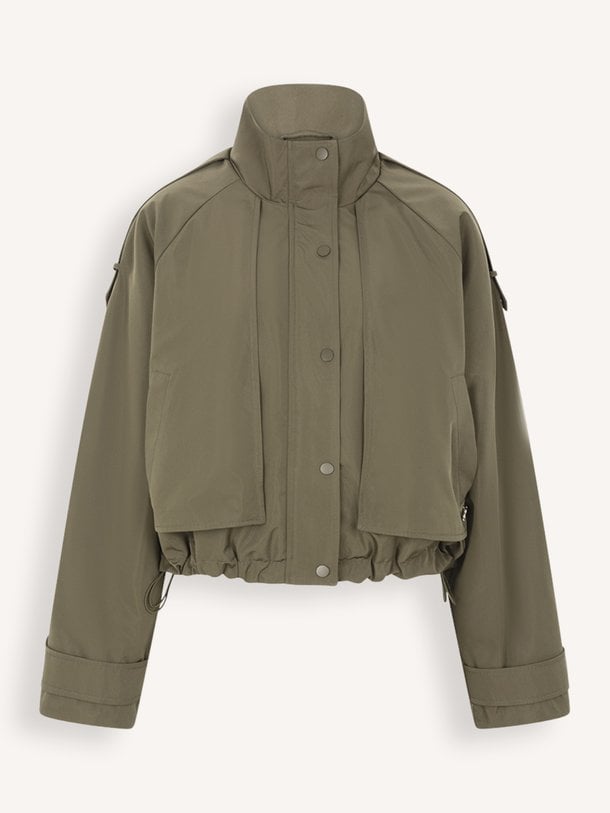 Duane cape cropped trenchcoat Duane, geweven cropped trenchcoat