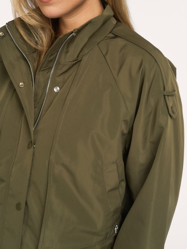 Duane cape cropped trenchcoat Duane, geweven cropped trenchcoat