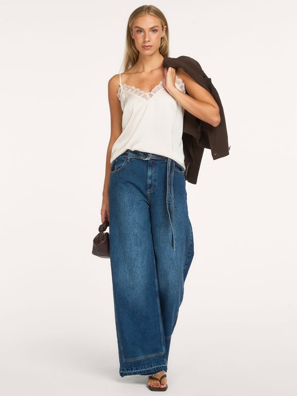 Ipso plain lace camisole Ipso, geweven top