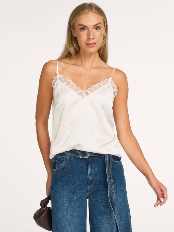 Ipso plain lace camisole Ipso, geweven top