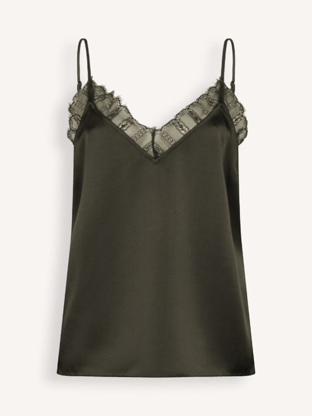 Ipso bold satin lace camisole Ipso, geweven top met kant