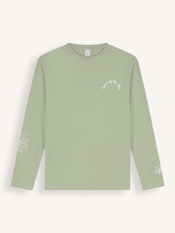 DAISY LONGSLEEVE GARMENT DYED T-SHIRT Daisy, katoenen longsleeve
