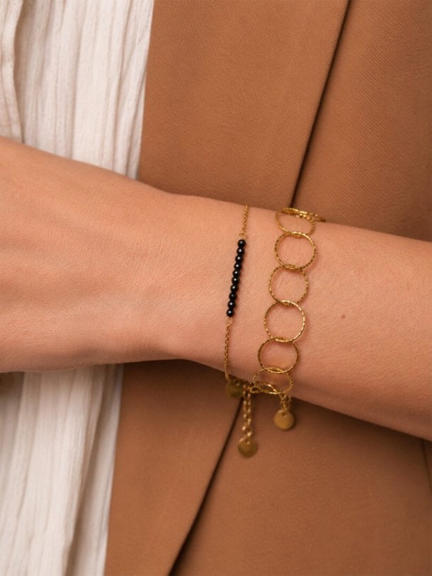 Petite gemstone armband Vergulde armband met gemstones