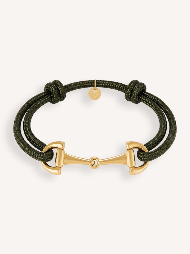 Armband met touw en gouden gesp Vergulde armband met touw