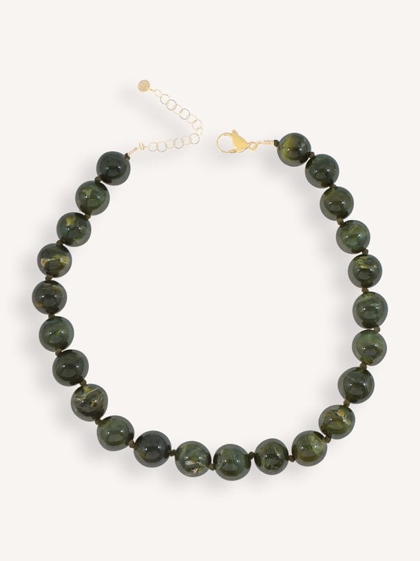Vergulde ketting met kralen