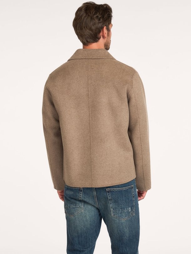 OVERSHIRT WO ZIP REV BROWN Wollen jack
