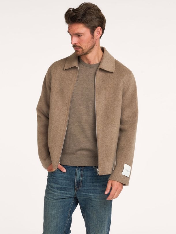 OVERSHIRT WO ZIP REV BROWN Wollen jack
