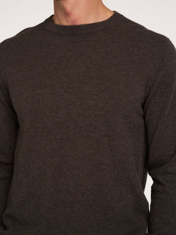 PULLOVER CREW NECK NAVY Wolmix trui