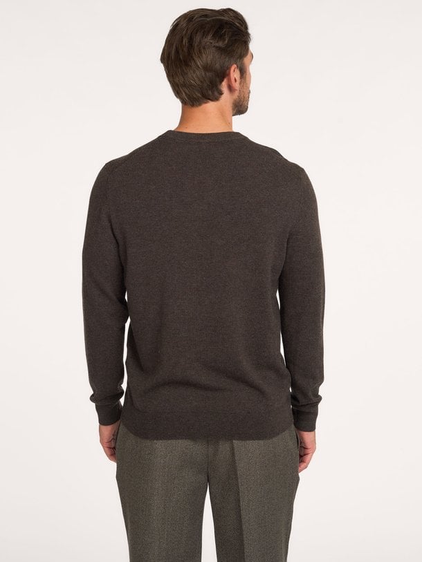 PULLOVER CREW NECK NAVY Wolmix trui