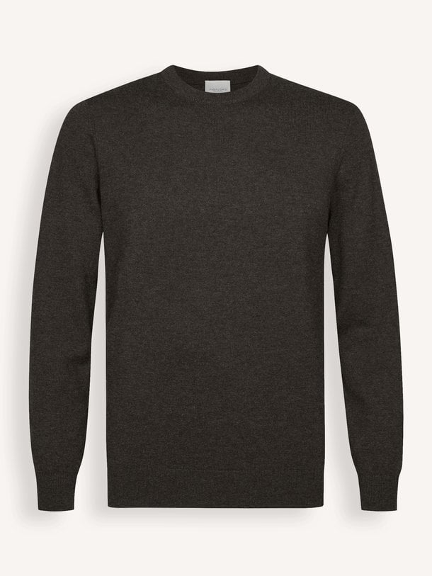 PULLOVER CREW NECK NAVY Wolmix trui