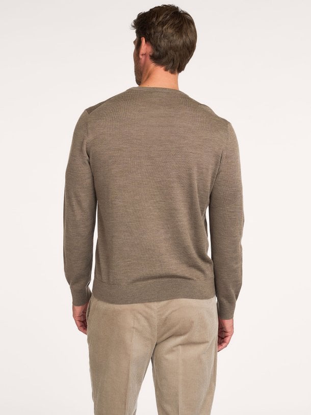 PULLOVER CREW NECK BROWN Wollen trui