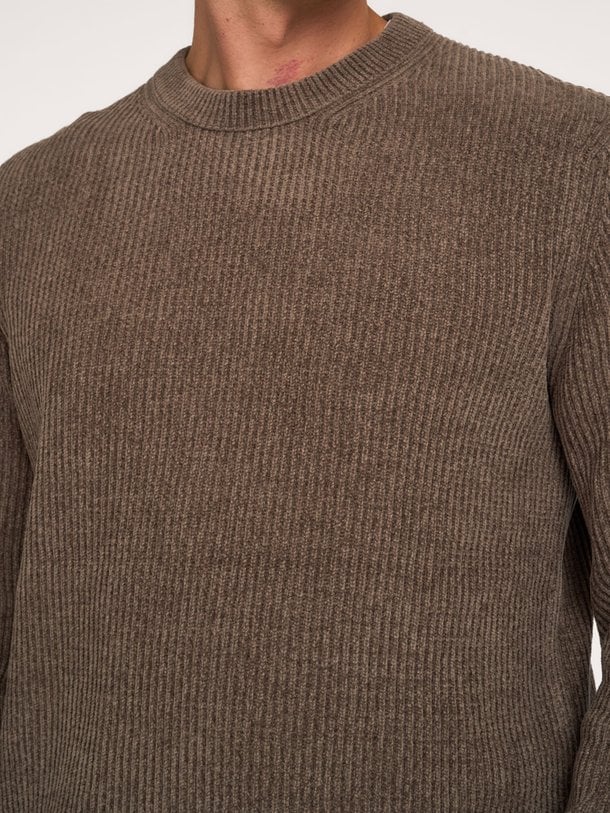 PULLOVER CREW NECK GREEN Katoenmix trui