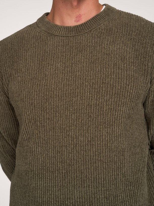 PULLOVER CREW NECK GREEN Katoenmix trui
