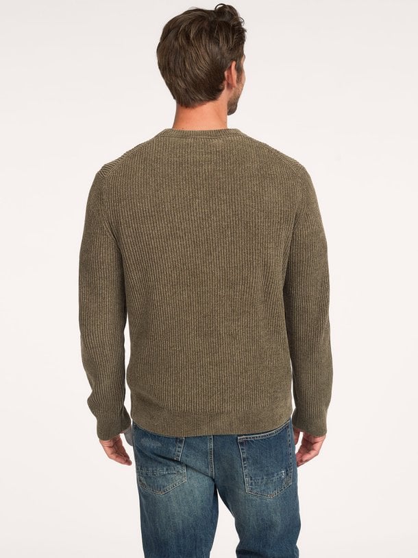 PULLOVER CREW NECK GREEN Katoenmix trui