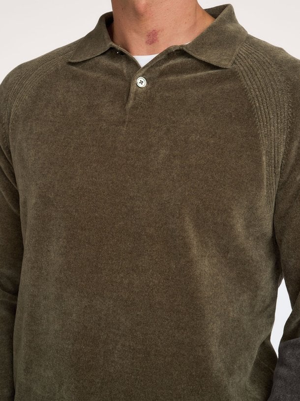 POLO LS GREY Katoenmix trui