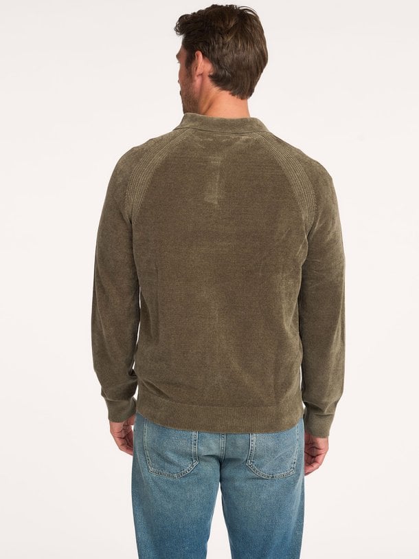 POLO LS GREY Katoenmix trui