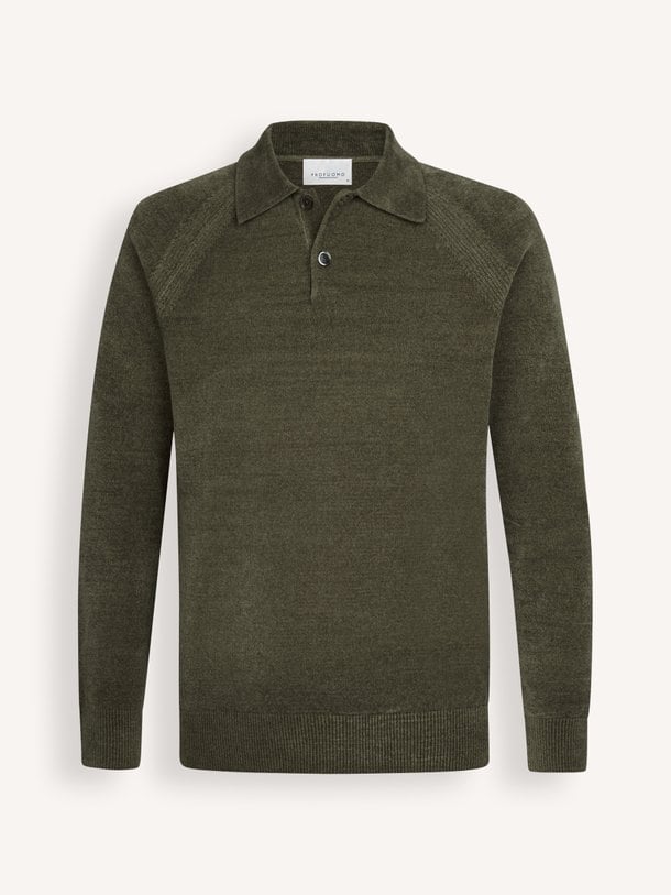 POLO LS GREY Katoenmix trui