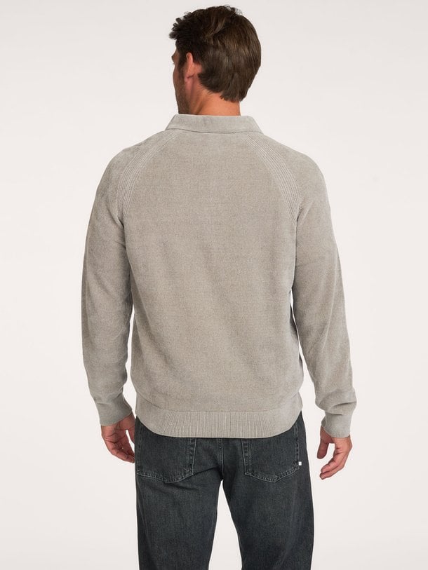 POLO LS GREY Katoenmix trui