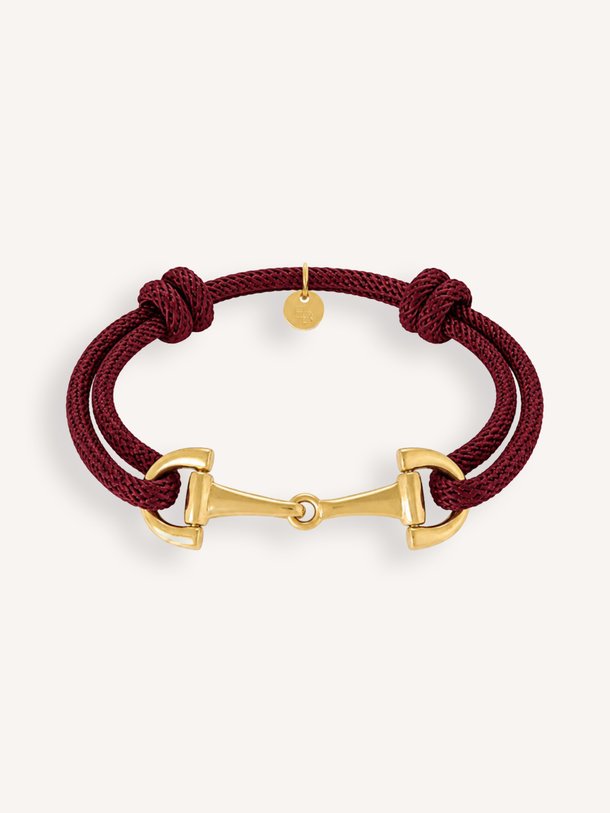 Vergulde armband met touw