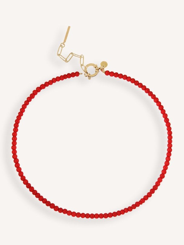 Vergulde ketting met edelstenen