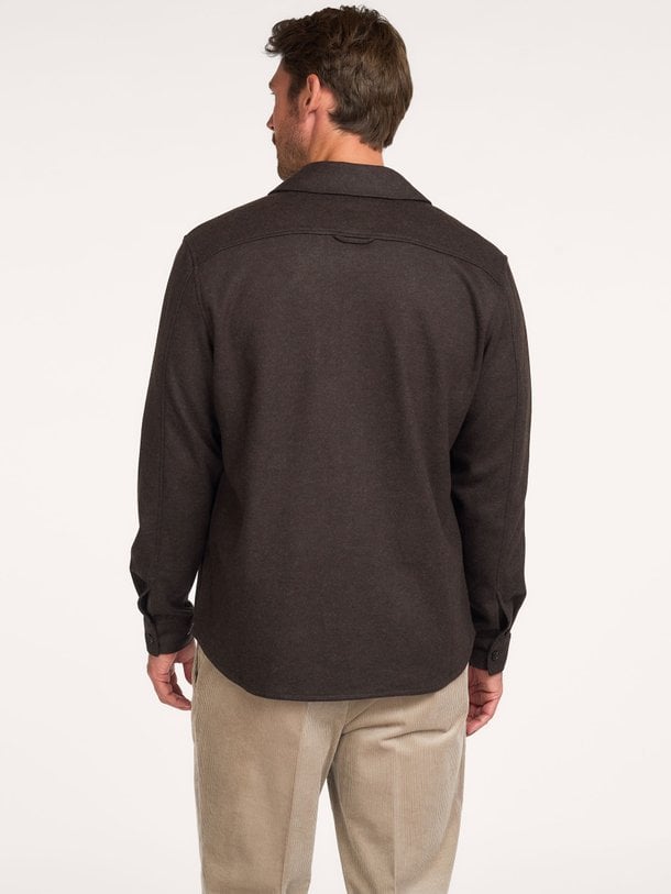 OVERSHIRT KNITTED D.GREEN Wolmix overshirt