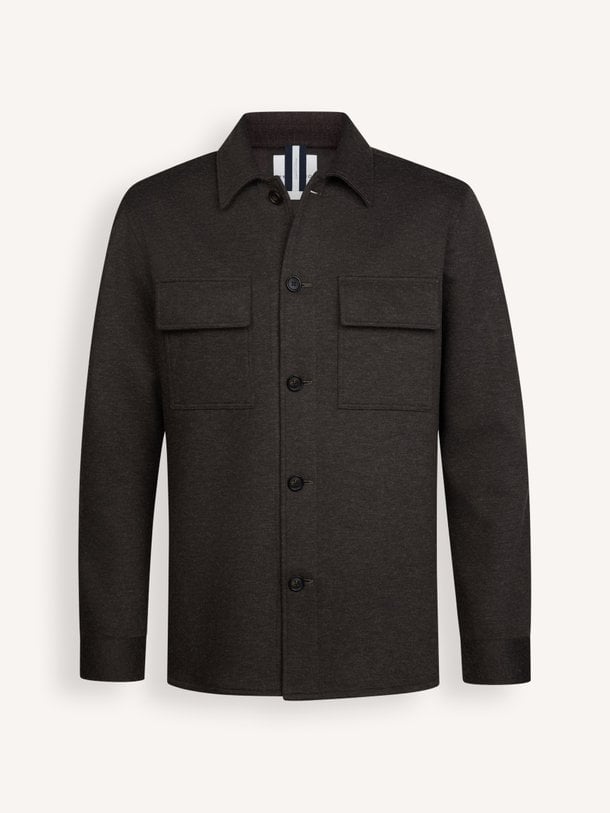 OVERSHIRT KNITTED D.GREEN Wolmix overshirt