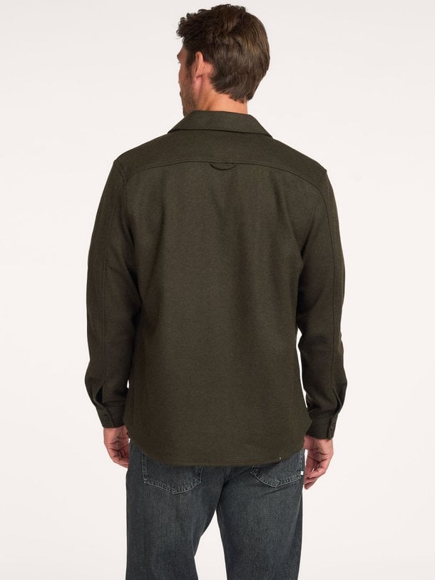OVERSHIRT KNITTED D.GREEN Wolmix overshirt